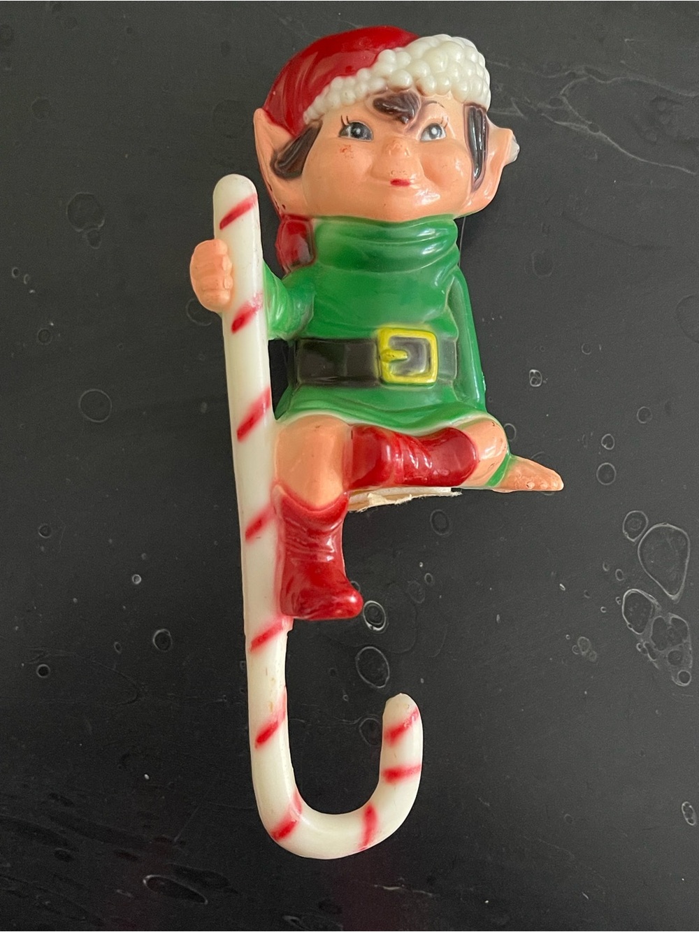 Vintage 1970 stocking hangers Santa and Elf - Picture 9 of 14
